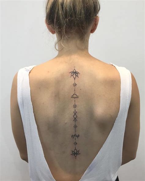 Symbol elegant spine tattoo ideas