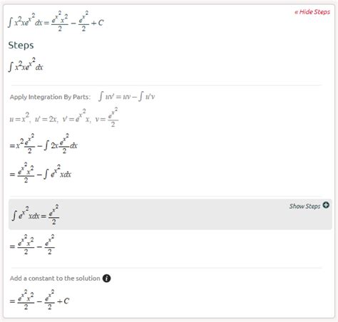 Symbolab Integration Calculator - Integration by Parts