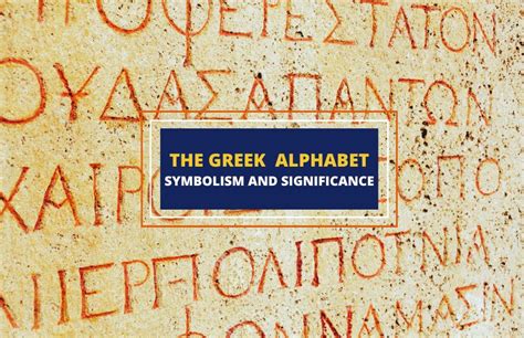 Symbolism of Greek Letters