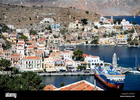 Symi Greece harbor