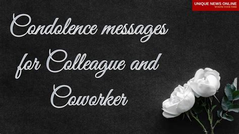 50+ Condolence messages for Colleague and Coworker