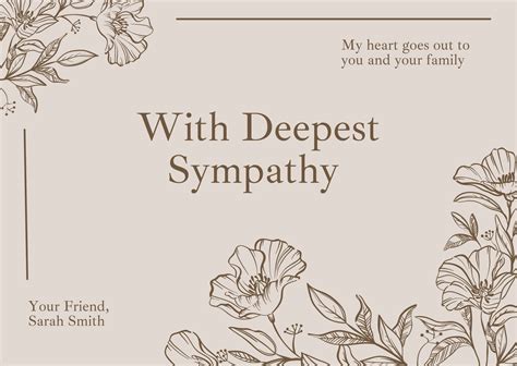 Sympathy Card Template: A Comprehensive Guide