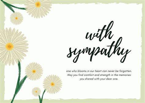 Condolences Sympathy Card Floral Lily Bouquet And Lettering throughout