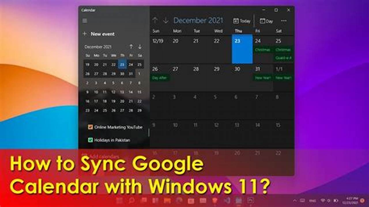 Sync Google Calendar With Desktop