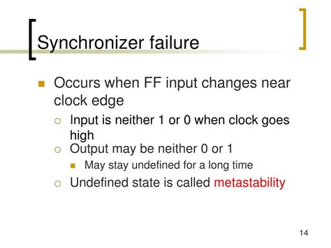 Synchronizer failure