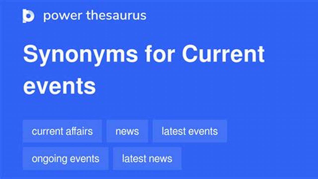 Synonyms For Current Events