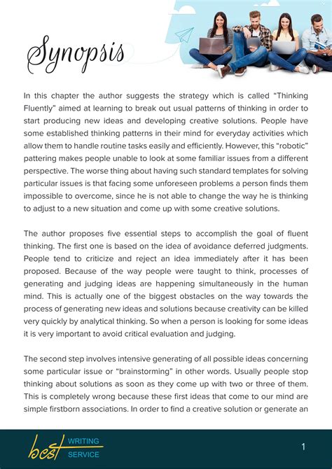 Carolinas Format and Submit A SYNOPSIS