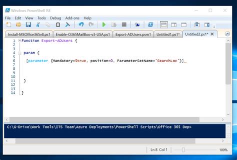 Syntax Of A PowerShell Param Block
