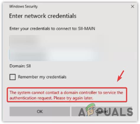 System Cannot Contact A Domain Controller To Service The Authentication Request