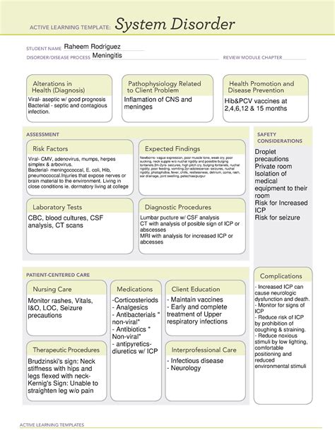 System Disorder Ati Template