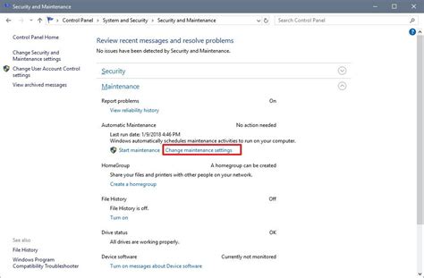 System Maintenance on Windows 10