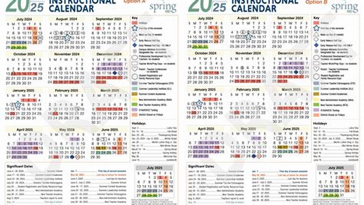 T Calendar Spring 2025
