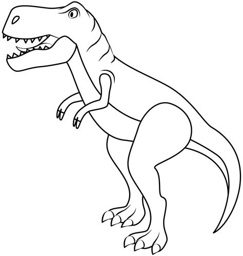 T rex coloring pages to download and print for free