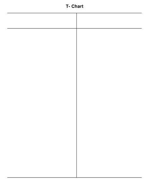 T Chart Template Transparent