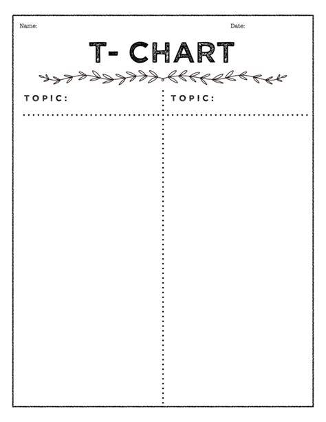 T Chart Writing Organizer