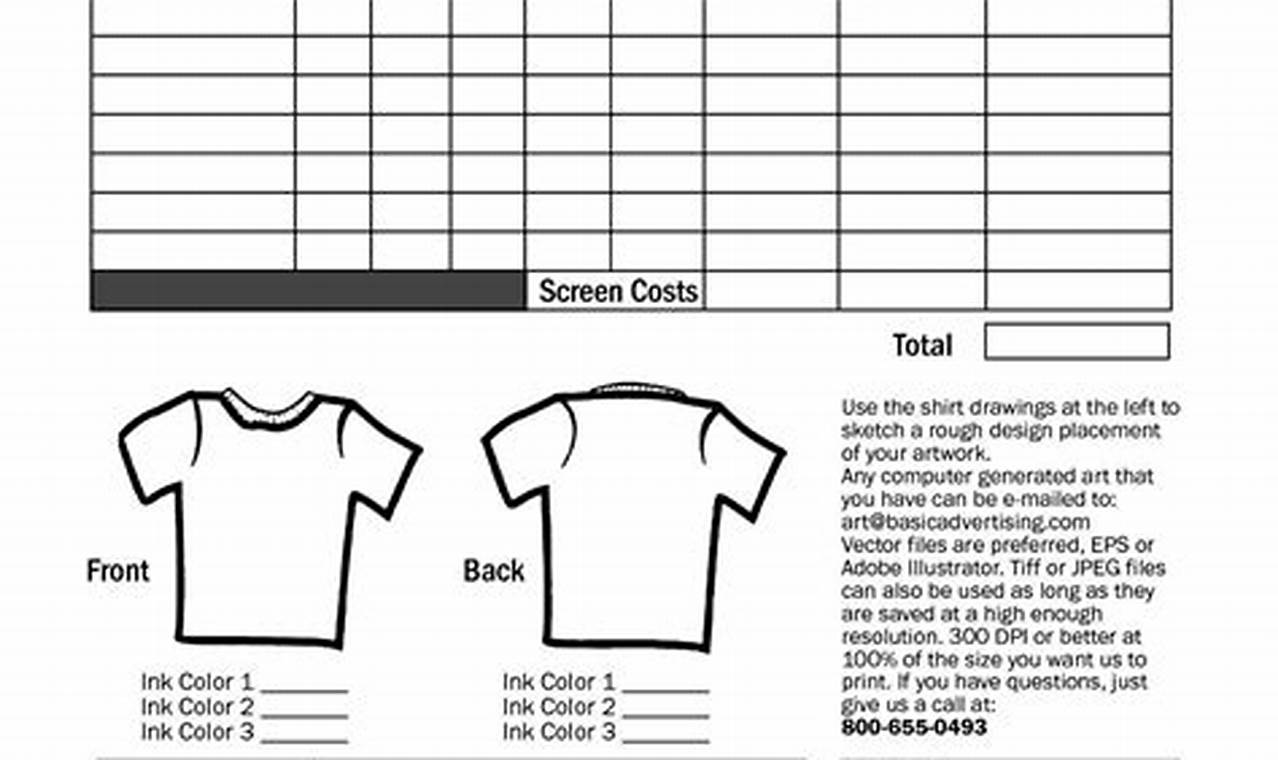 Discover the Secrets to Effortless T-Shirt Ordering with Our Free Template!