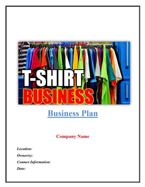 Winning T-Shirt Printing Business Proposal PDF for Entrepreneurs