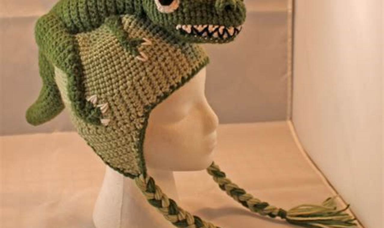 T-rex Crochet Hat Pattern