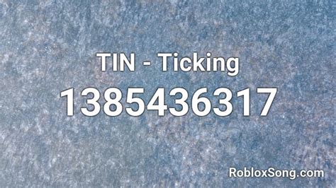TIN - Ticking Roblox ID