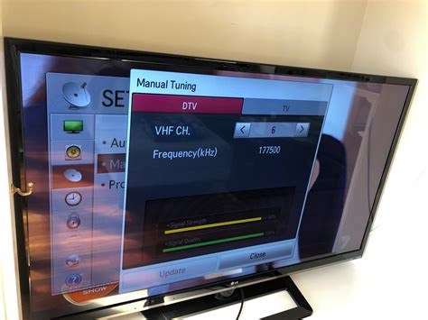 TV with tuning settings