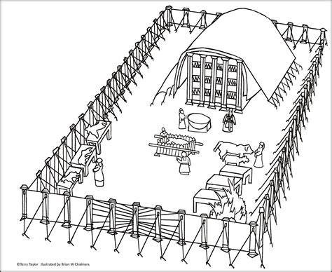 Tabernacle Coloring Page
