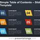 Table Of Contents Template Google Slides