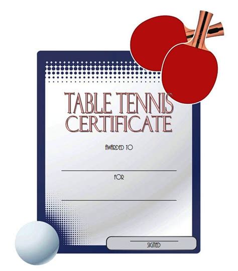 Table Tennis Certificate Templates Editable [10+ Best Designs]
