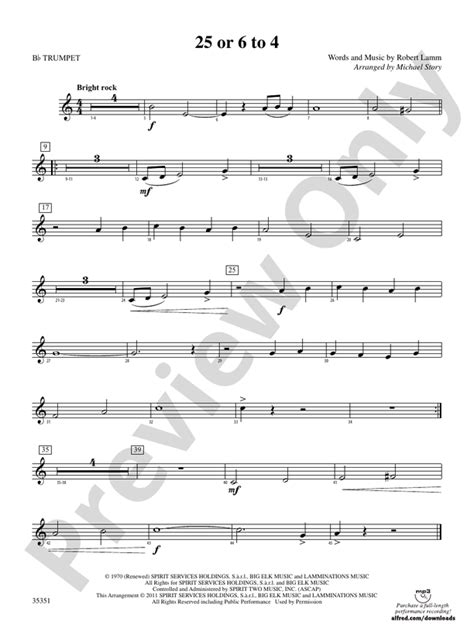 Table: Trumpet Music Options