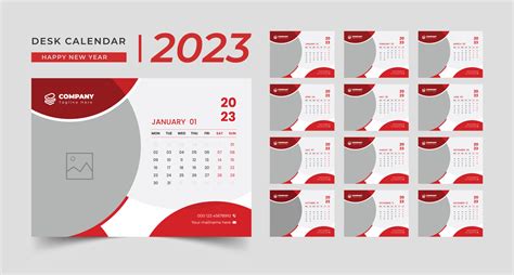 Table Calendar Design Templates Vector Free Download