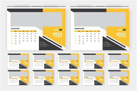 Table Calendar Design Vector Free Download