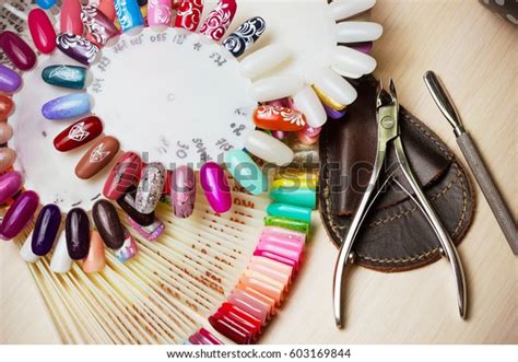 Table Full Manicure Utensils Tools