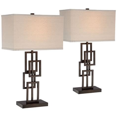 Table Lamps with Rectangular Shades