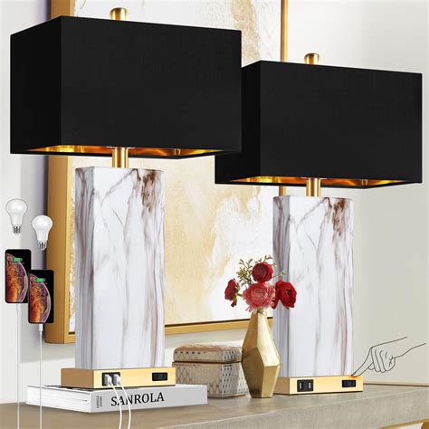Table Lamps with Rectangular Shades