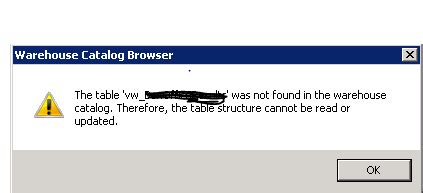 Table Not Appearing In Warehouse Catalog Microstrategy