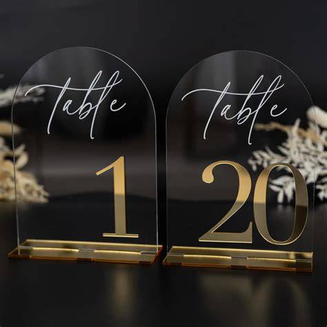 Table Numbers and Signage