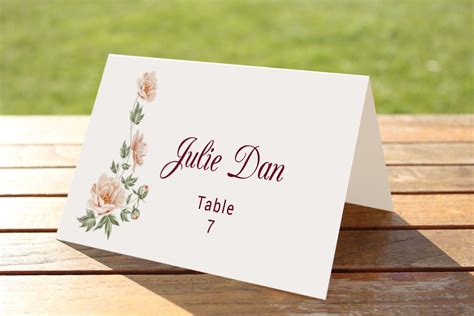 Table Place Card Template