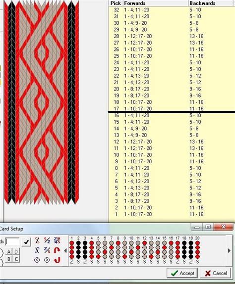 Tablet Weaving Pattern Generator
