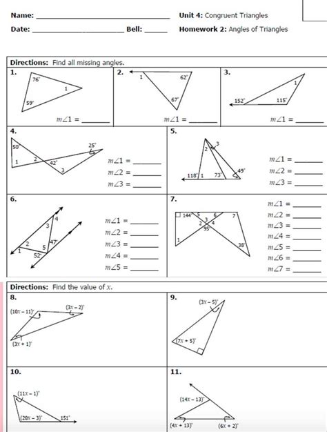 Tackling "Homework 5 Angle Relationships" Problems
