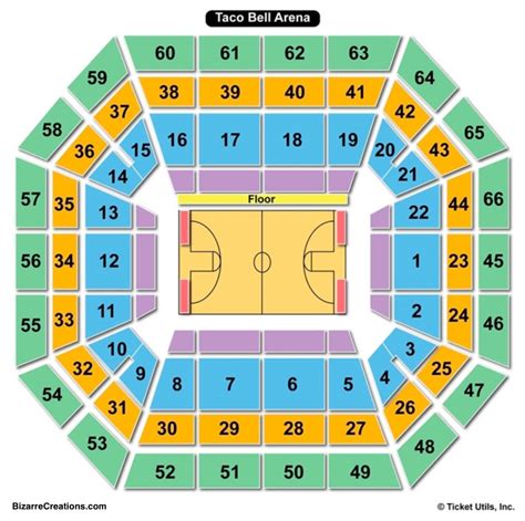 Taco Bell Arena Seating Chart Seating Charts & Tickets