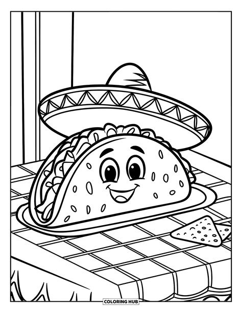 Taco Coloring Page