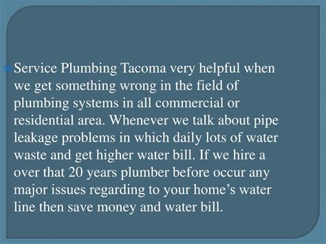 Tacoma Plumbing Problems