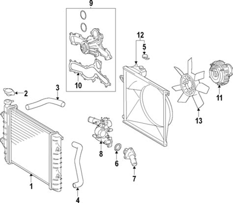 Tacoma cooling system components