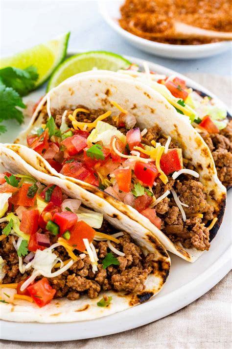 Tacos with ground beef
