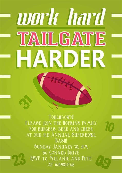 Tailgate Invitation Template Free