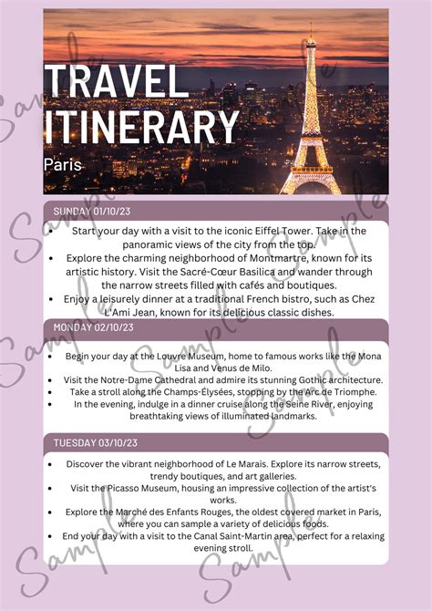Tailored Itinerary