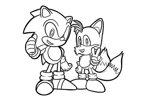 Tails And Sonic Coloring Pages