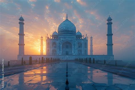 Taj Mahal Sunrise reflection
