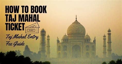 Taj Mahal ticket types