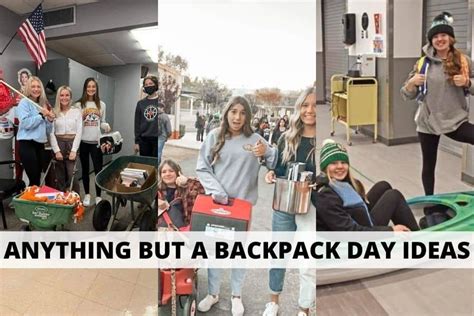 Anything But A Backpack Day Ideas in 2022 School spirit week, School