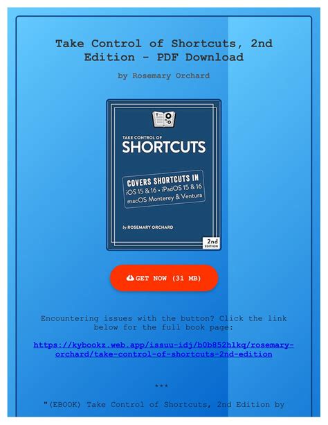 Take Control Of Shortcuts 2nd Edition